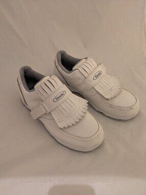 Etonic Womens Golf Shoes 7.5 Adjustable Strap Soft Spikes White 8806